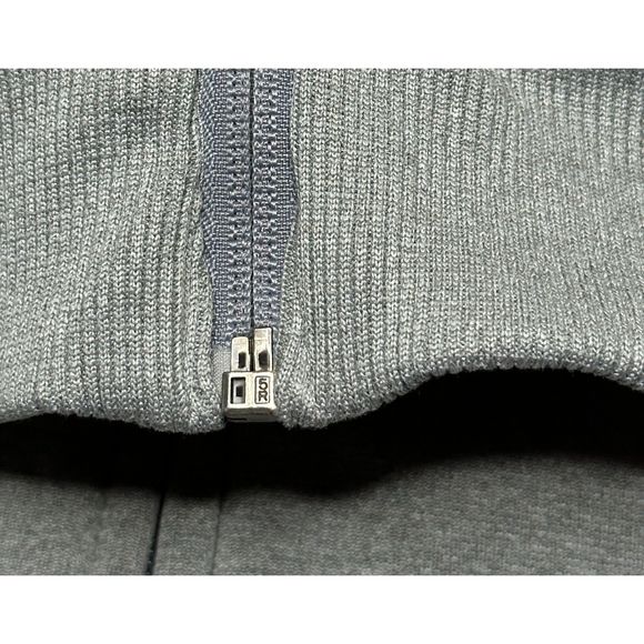 Women’s Under Armour, Zip-Up Sweatshirt, L, Heather Grey w/ Bright Pink Red Logo - Picture 7 of 16